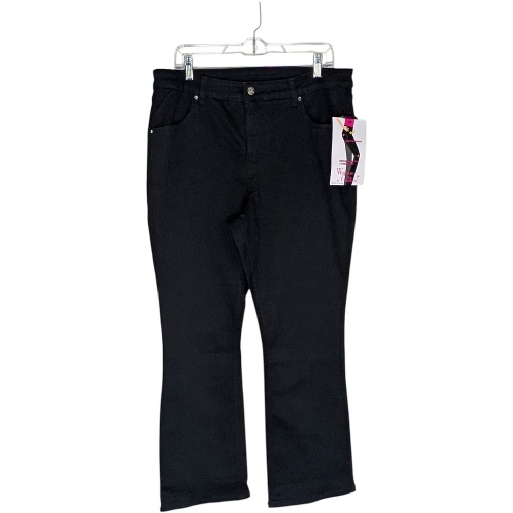 Women with Control Contour Curves Jean Women 16 Black High Rise Straight A702769